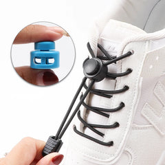 No Tie Shoe Laces Suitable for All Shoes Round Spring Lock Elastic Shoelaces Quick Wear in 1 Second Hiking Sports Lazy Shoelace