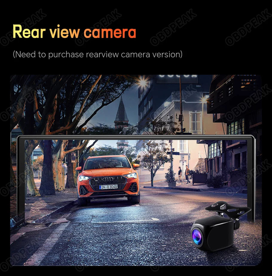 T20 Dashcam Carplay Android Auto GPS Navigation 5G WiFi Dashboard Aux Output Mirror Link 2.5K Rear Camera Video Universal Screen