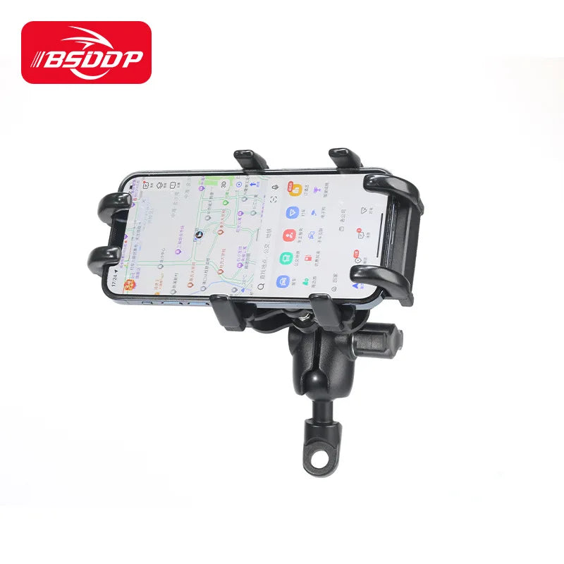 Universal Motorcycle Bike Mobile Phone Holder Aluminum Bicycle Riding Navigation Bracket GPS Shockproof Handlebar Holder