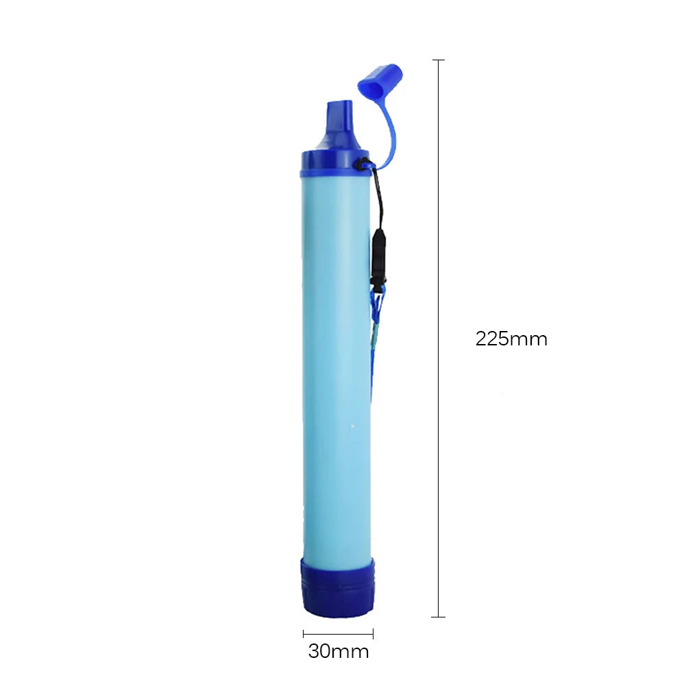 Portable Outdoor Water Purifier Camping Hiking Emergency Survival Water Filter filtration Straws Drinking Water Device Equipment