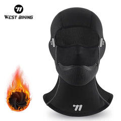 WEST BIKING Winter Outdoor Cycling Warm Hat Helmet Lined Windproof Fleece Warm Cap Autumn Mountaineering and Skiing Cold-proof