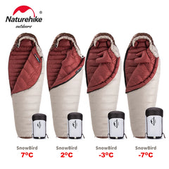 Naturehike Snowbird 7 2 Sleeping Bag Mummy Down Ultralight 4 Season Sleeping Bag Camping Duck Down -3 -7 Winter Sleeping Bag