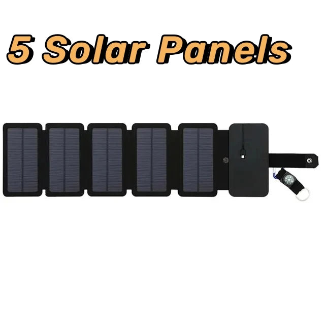 Foldable And Multifunctional Outdoor Solar Panel Charger 5V Camping Hiking Backpacking Traveling Outdoor Emergency Power Supply