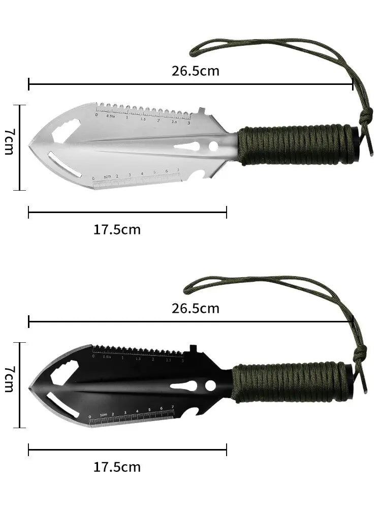 Camping Portable Engineer Shovel, Field Survival Tools, Outdoor Stainless Steel Multi-functional Small Tactical Hand Shovel