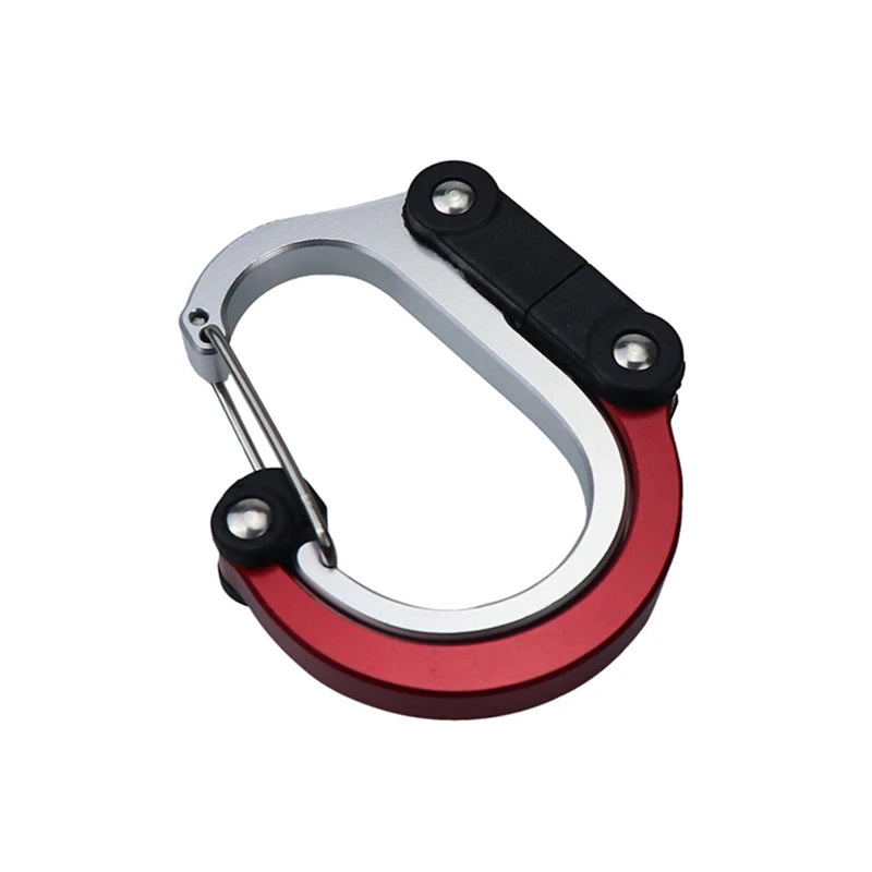 Carabiner Hybrid Gear Clip Carabiner Rotating Hook Strong Clips Camping Hiking Travel Backpack Mountain Climbing Outdoor Gadget