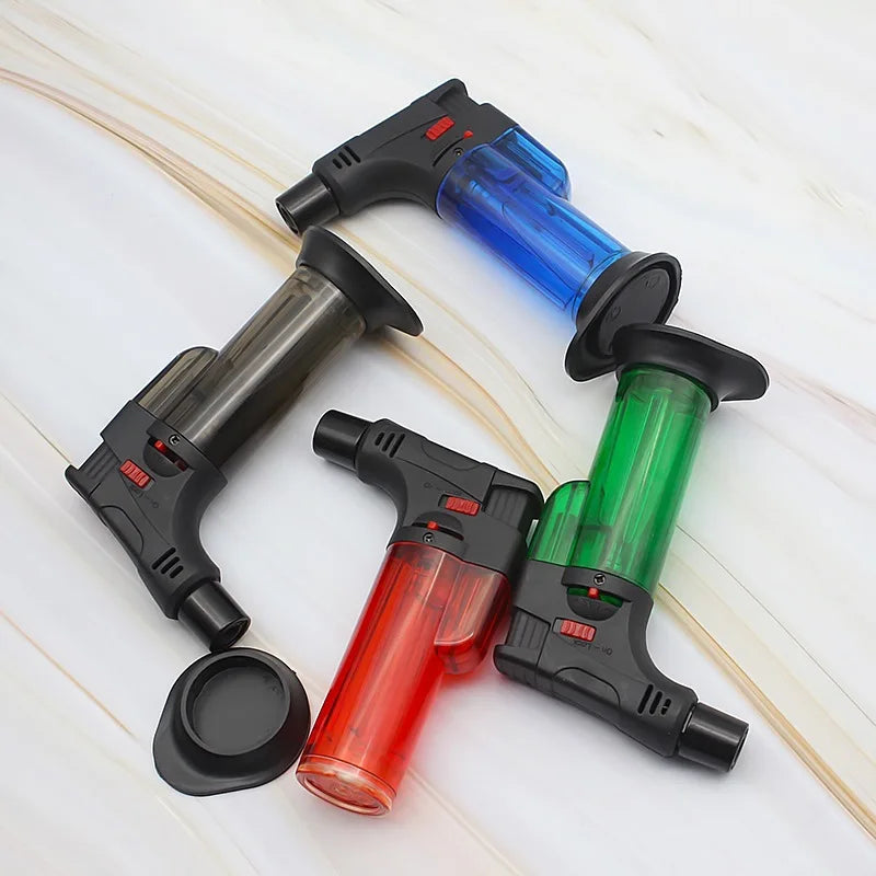 Portable Transparent Oil Window Butane Gas Torch Turbo Jet Flame Lighters Outdoor Camping BBQ Windproof Cigar Lighter