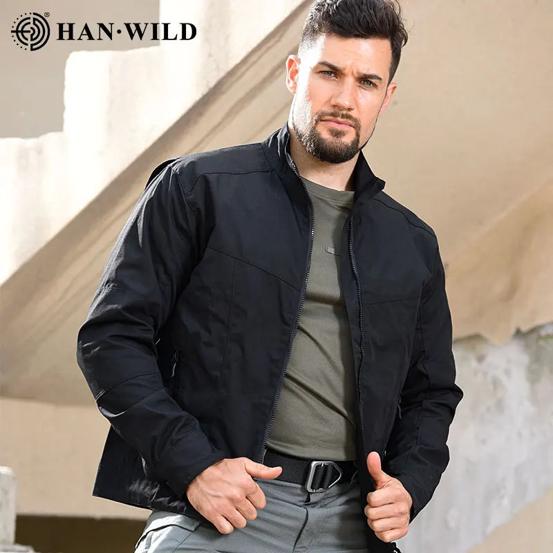 HAN WILD Fashion Jacket Men Tactical Waterproof Camouflage Hunting Clothes Airsoft Climbing Clothing Windbreakers Hiking Jackets