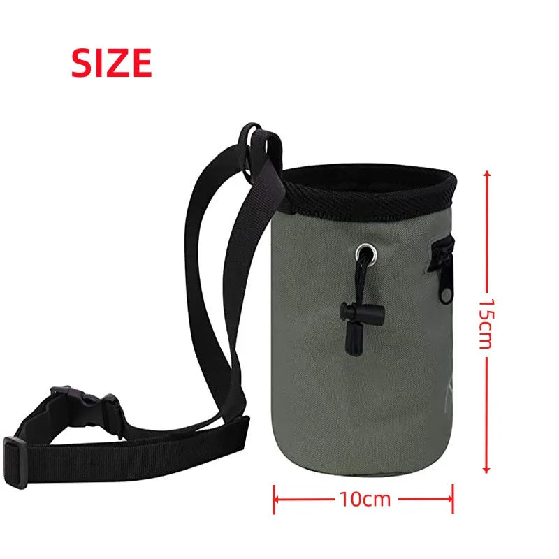 Gym Chalk Bag Panda Design for Rock Climbing Weight Lifting Bouldering Anti-slip Powder Bag with Adjustable Belt Zippered Pocket