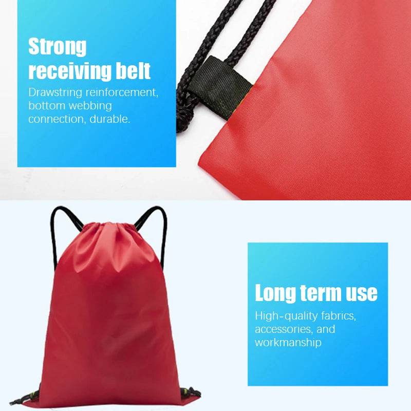 Outdoor Drawstring Gym Bag Women Men String Bags Swimming Pool Clothes Shoes Storage Waterproof Packaging Pocket Unisex Fitness