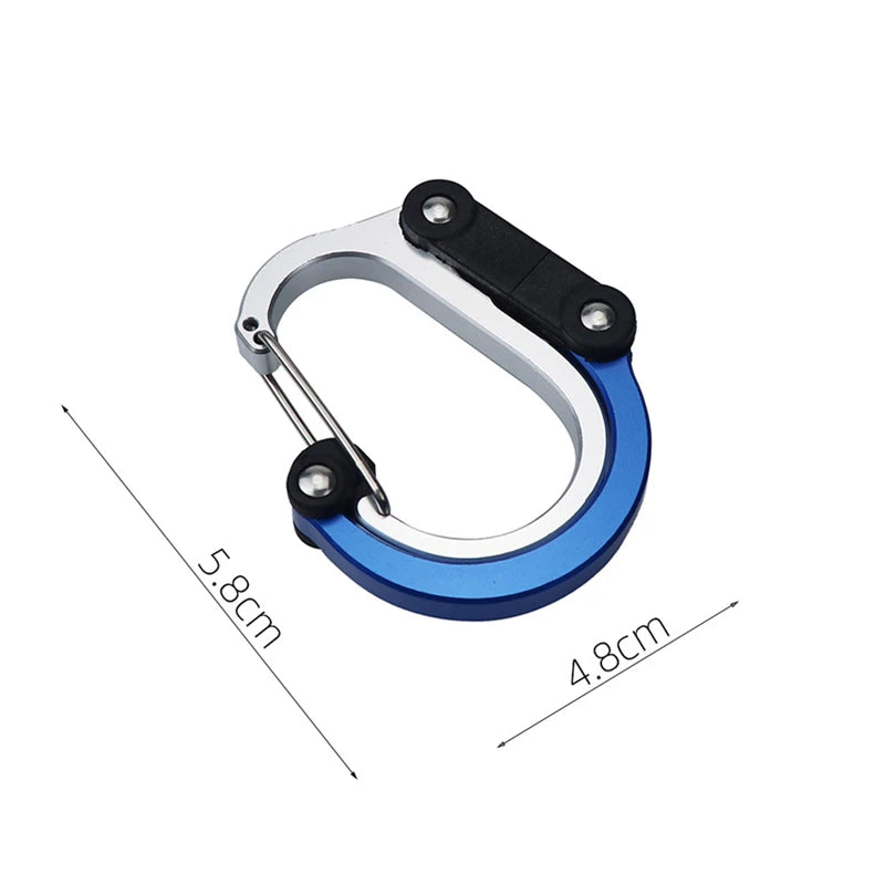 Carabiner Hybrid Gear Clip Carabiner Rotating Hook Strong Clips Camping Hiking Travel Backpack Mountain Climbing Outdoor Gadget