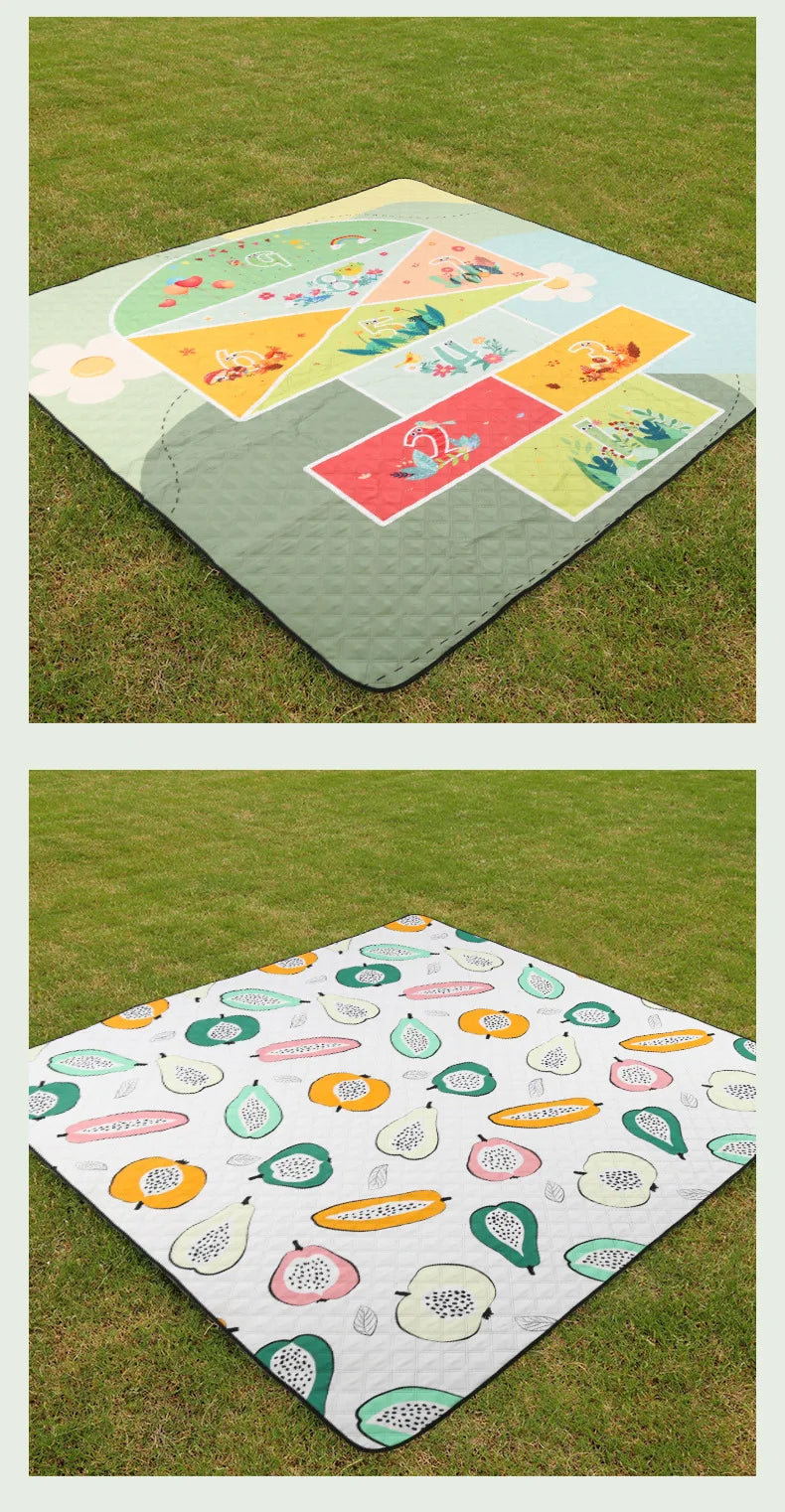 TARKA Big Size Camping Mat Outdoor Picnic Pad Portable Folding Beach Mattress Waterproof Moisture-proof Campsite Rug Park Carpet