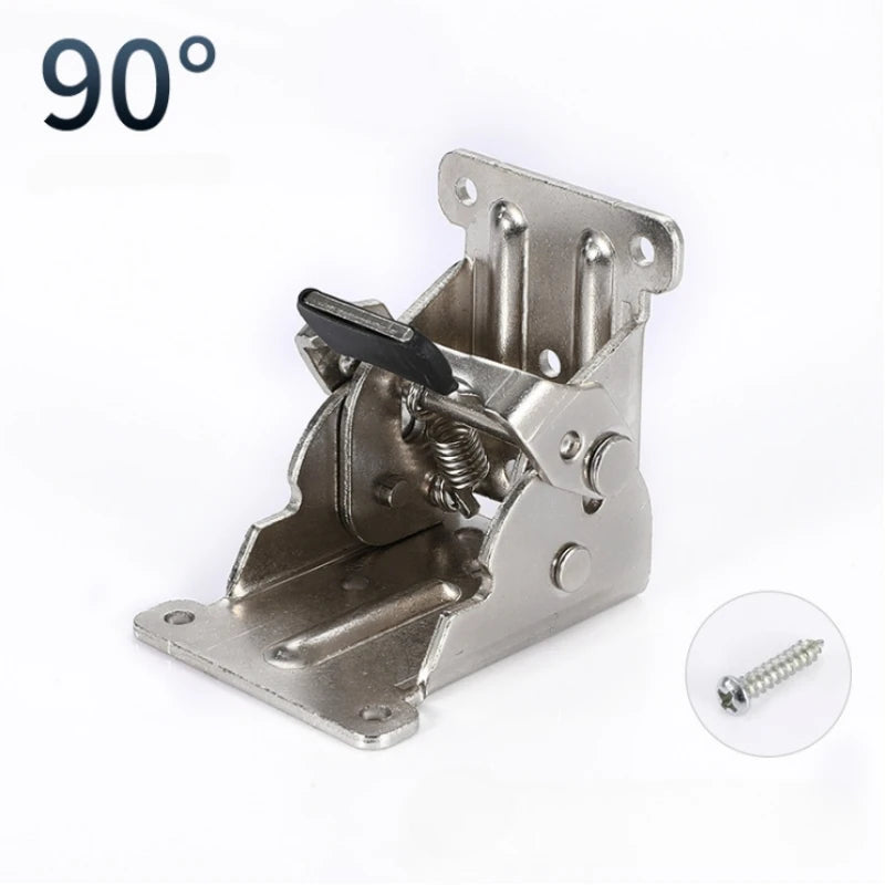 90 Degree Fittings Chair Extension Furniture Brackets Self-Locking Folding Hinge Foldable Support Frame Table Leg