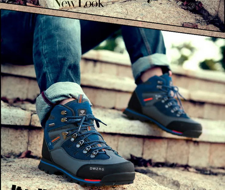 2023 Men Outdoor Ankle Boots Waterproof Sports Shoes Mountain Climbing Classic Footwear Leather Sneakers Hiking Boots Fashion