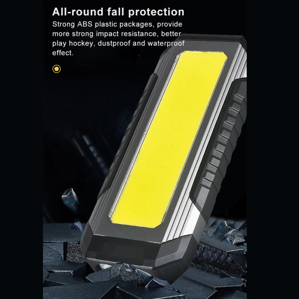 4000mAH COB Work Light USB Rechargeable LED Flashlight Portable Lantern with Magnet 7 Lighting Modes Camping Emergency Torch