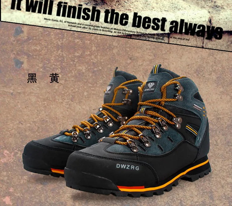 2023 Men Outdoor Ankle Boots Waterproof Sports Shoes Mountain Climbing Classic Footwear Leather Sneakers Hiking Boots Fashion