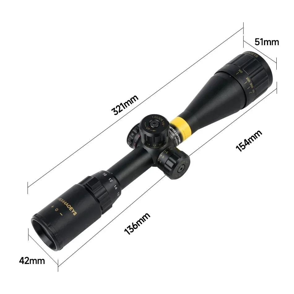 4-16x44 AOEYS Rifle Scopes Sniper Air Gun Sight for Hunting Airsoft Optical Telescopic Spotting Riflescopes Airsoft Optic Sight