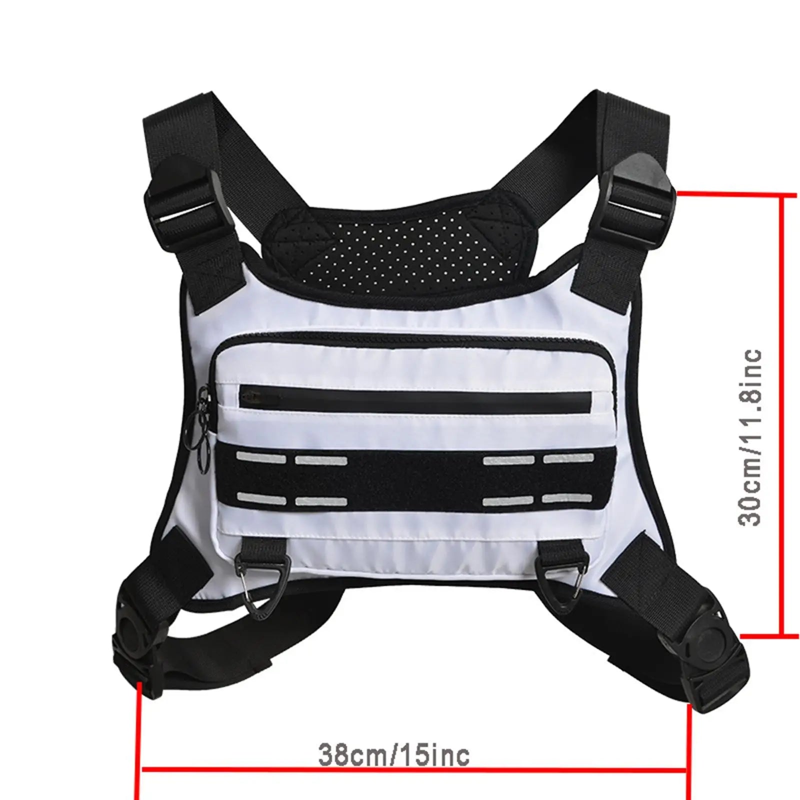 Chest Rig Bag Adult with Adjustable Shoulder Straps Harness Vest Pouch Chest Backpack for Hunting Sports Climbing Hiking Travel