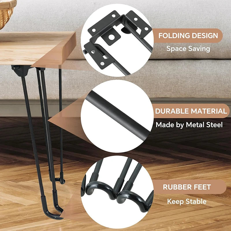 1pcs Metal Hairpin Legs Hairpin Table Leg Folding Legs DIY Desk Legs Furniture Accessories Metal Furniture Legs