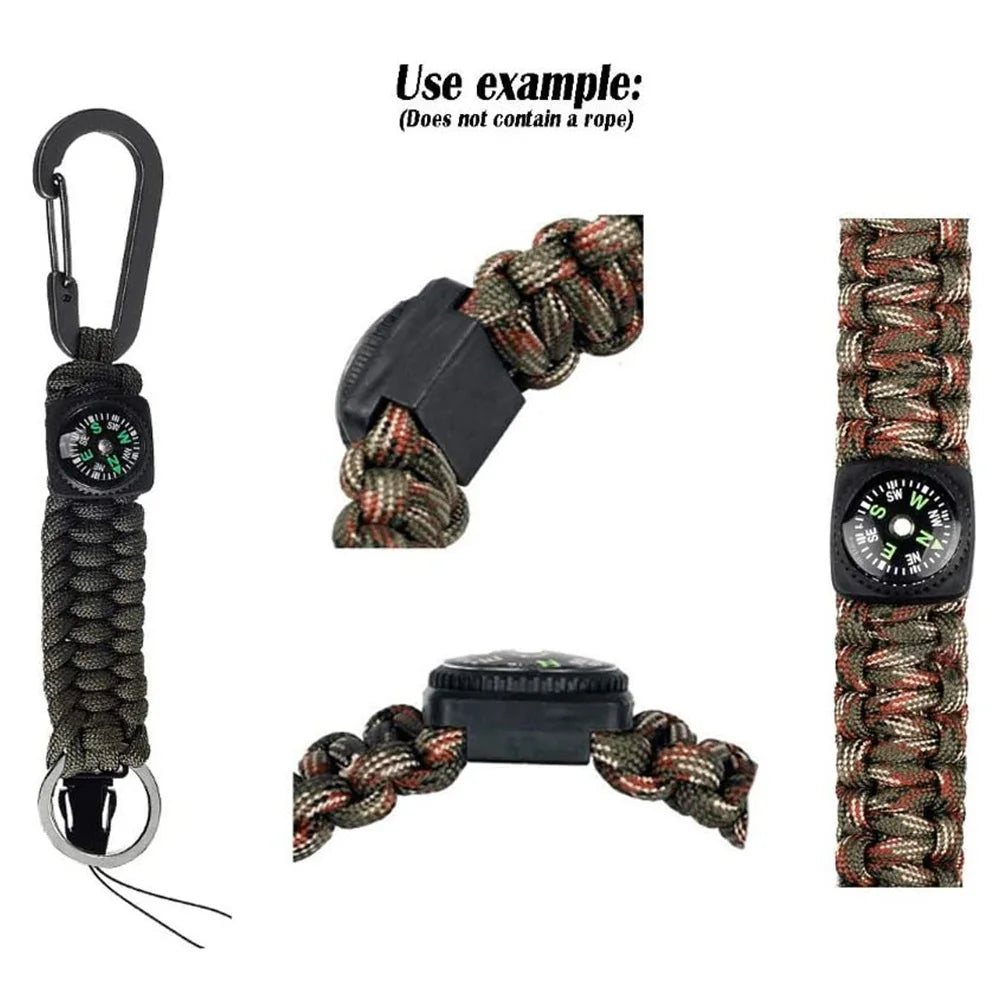 2/5Pcs Mini Wristband Compass Portable Detachable Compass Waterproof Hiking Travel Camping Emergency Survival Navigation Tool