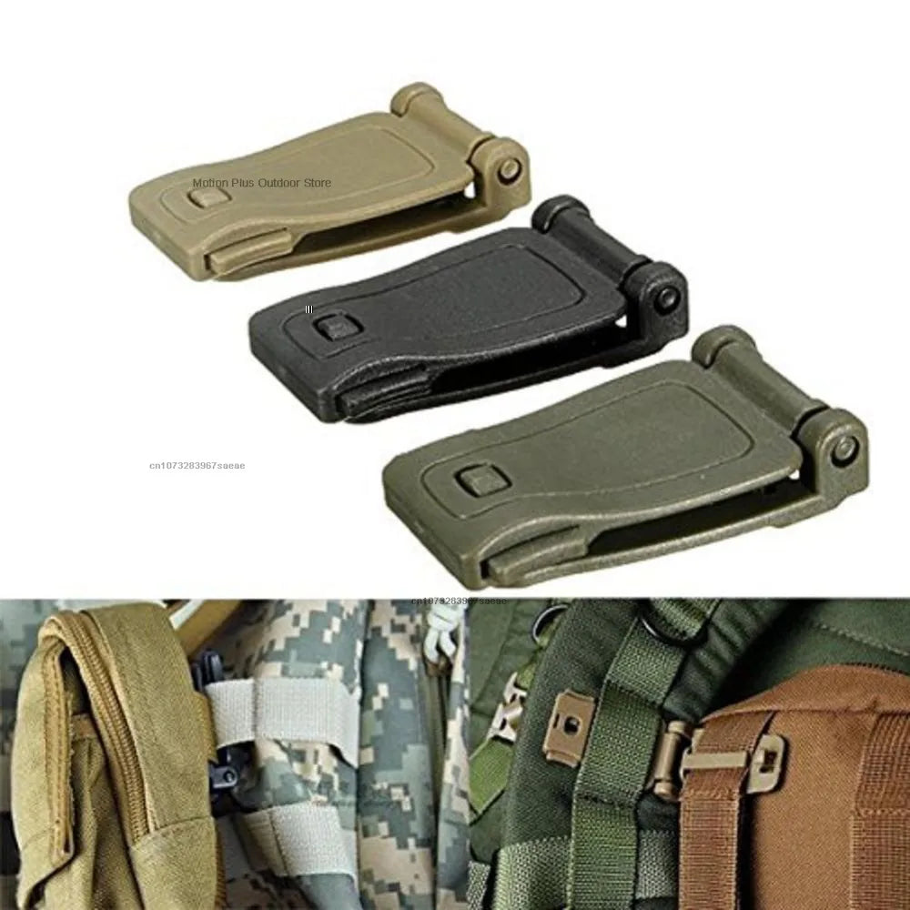 3pcs/set Web Carabiner Camping Equipment Multipurpose Buckle Camping Bag Buckle Backpack Webbing Clip MOLLE Tactical Strap