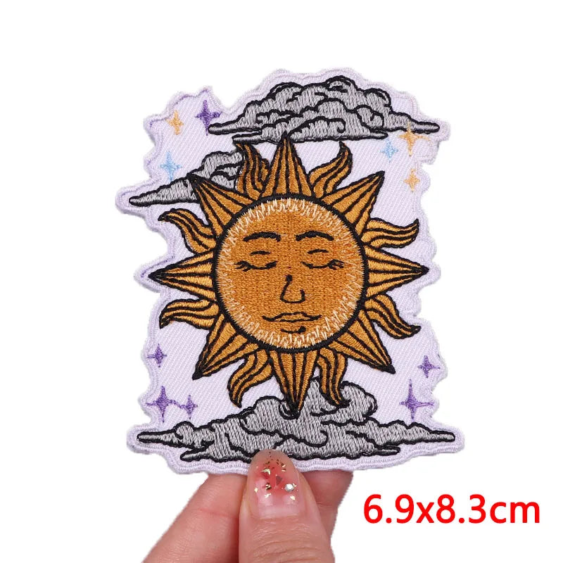 Wave/Dolphin Shark Patch Outdoor Embroidery Patch Iron On Patches For Clothing Thermoadhesive Patches On Clothes Sewing Applique