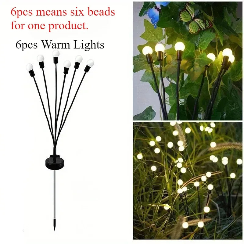 Home Solar Lights Outdoor Courtyard Garden Decoration Led Lights Lawn Camping Solar Lamp Firefly Ground Insertion Led Spotlight