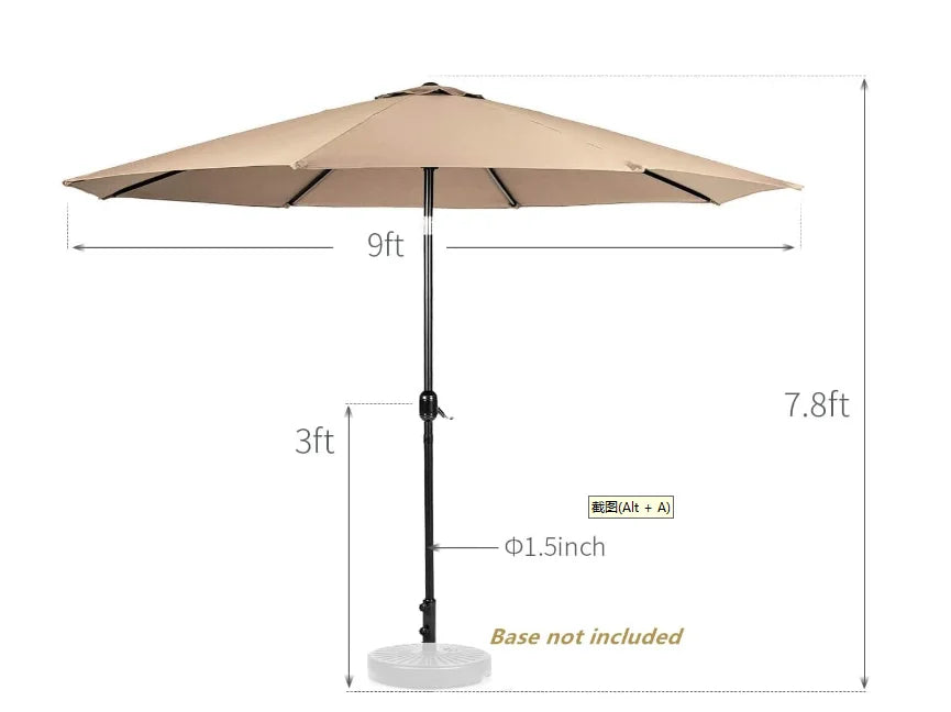 5/6pcs Folding Patio Dining Set,Small Metal Outdoor Garden Patio Table and Chair Set w/Umbrella for Lawn,Deck,Backyard