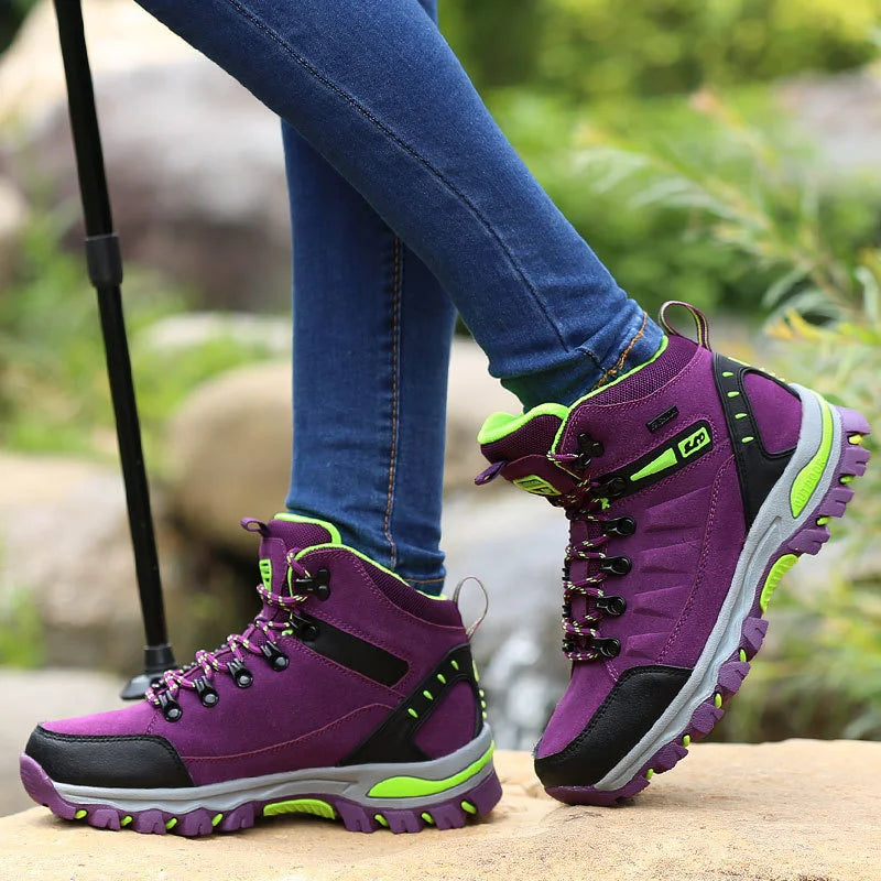 2023 Women Boots Waterproof Winter Shoes Hiking Shoes Women High gang Shoes Non-slip Sneakers Shoes For Adult Work Shoes Mujer