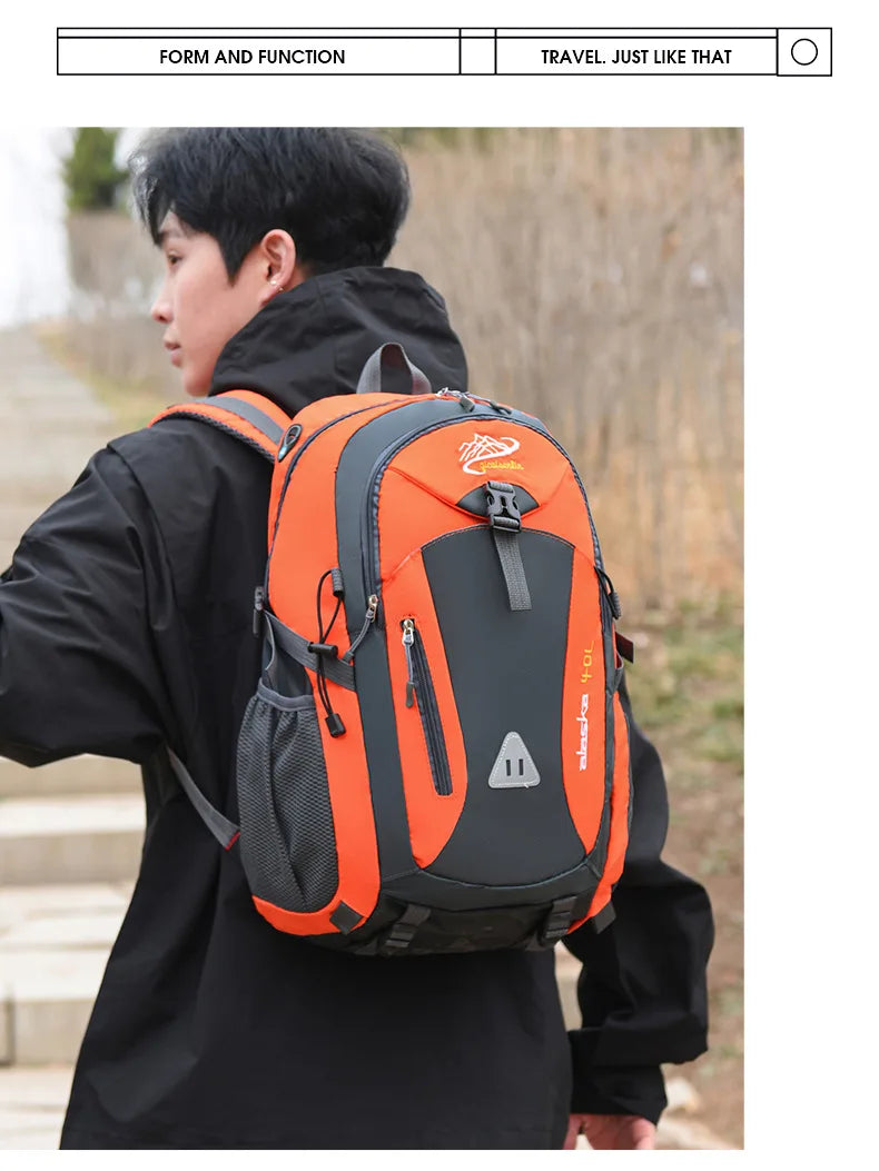 Classic Men Backpack Nylon Waterproof Men Casual Outdoor Travel Backpack Hiking Camping Mountaineering Backpack Sports Bag Women