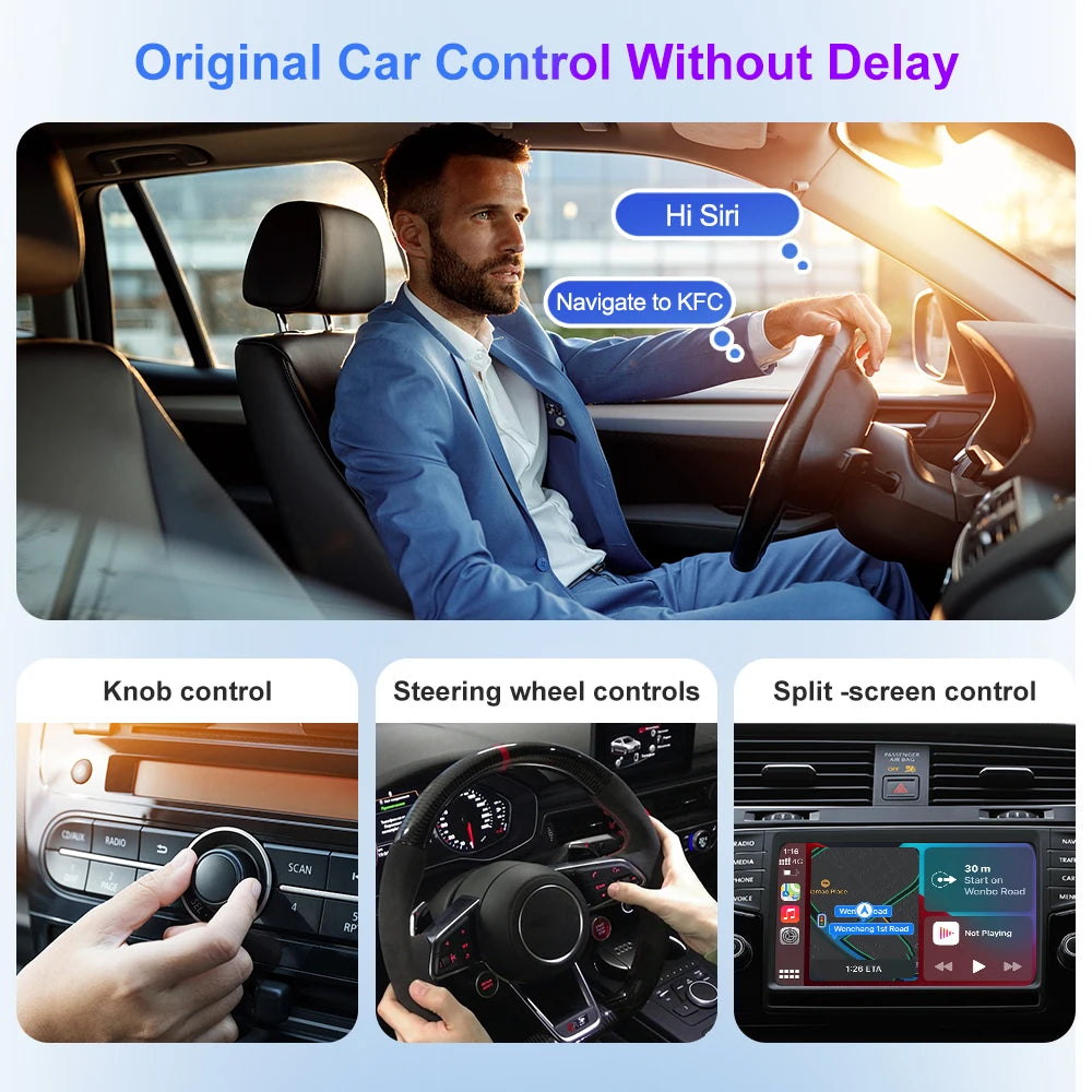 CarlinKit 5.0 Wireless Android Auto CarPlay AIBox Wireless Adapter Spotify Waze Car Navigation Box WiFi BT Wireless Auto Connect