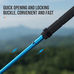 AONIJIE E4201 Lightweight Folding Collapsible Quick Lock Trekking Pole Hiking Pole Trail Running Walking Stick Carbon Fiber