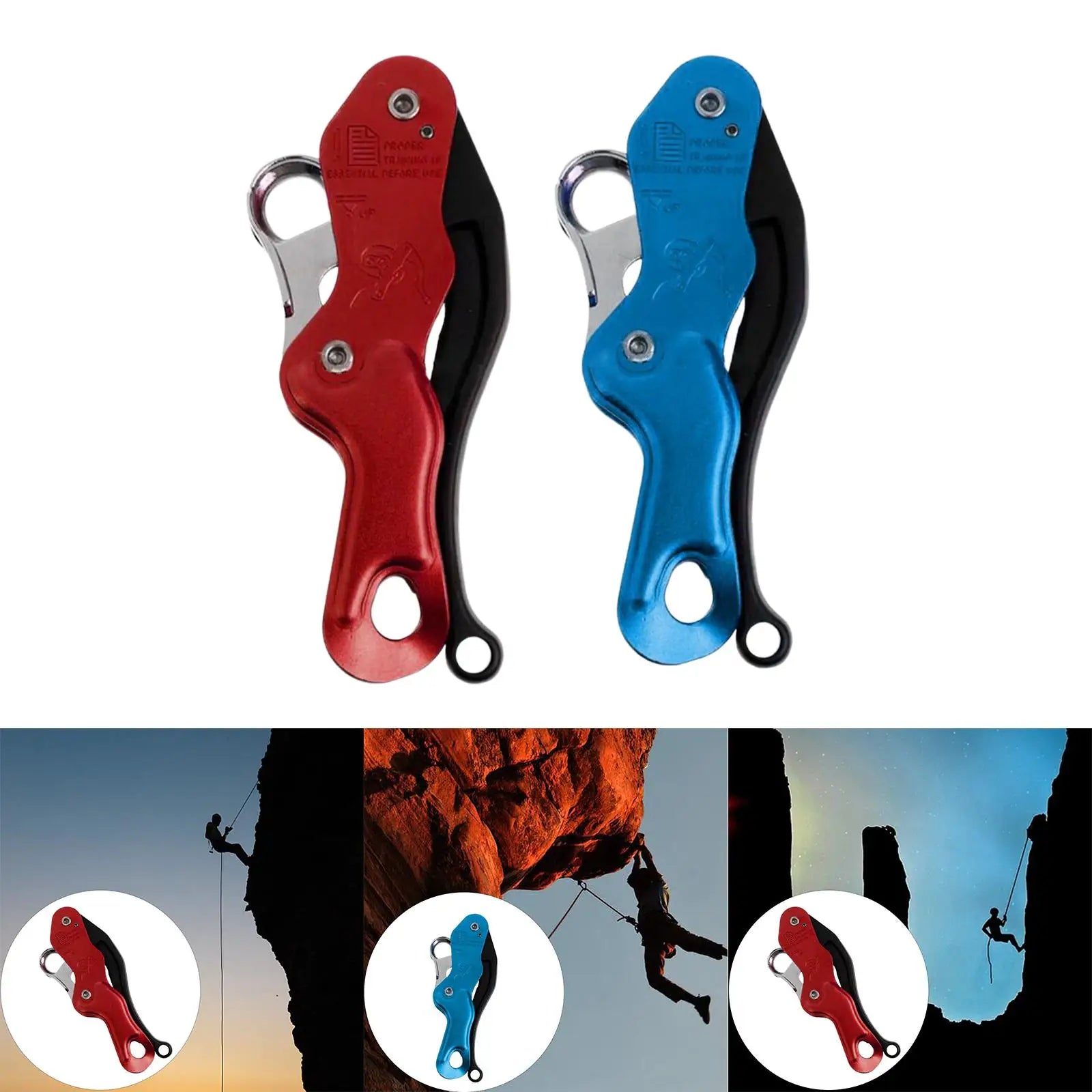 Professional Self-braking Descender Belay Device For Rock Climbing Tree Rigging Gear-12mm Single Rope