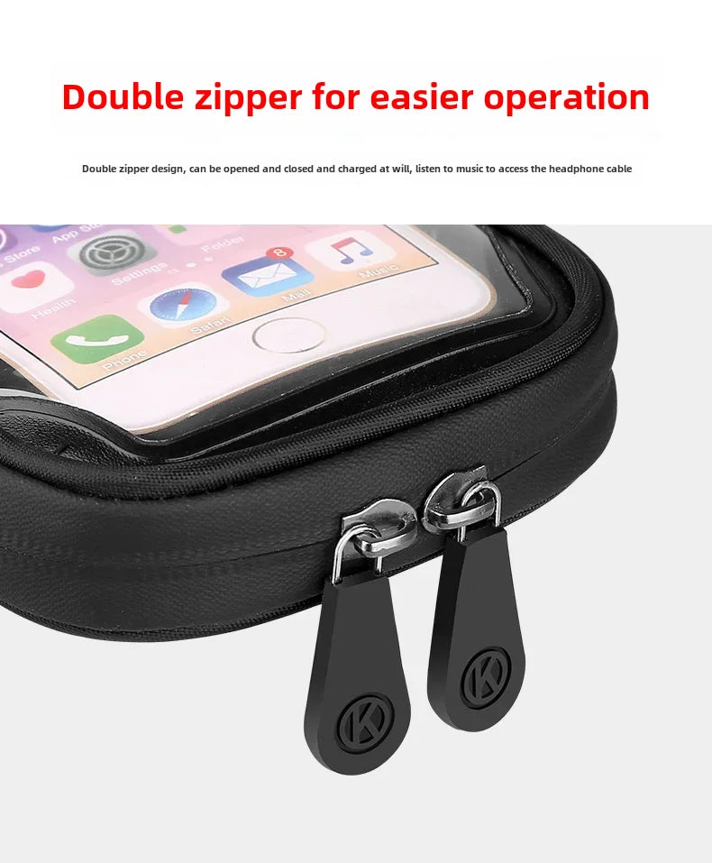 Multifunctional Phone Holder Bag Takeaway Touch Screen Bag Waterproof Bicycle Bag Shockproof Motorcycle Riding Navigation Bra...