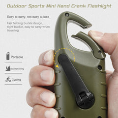 LED Flashlight Portable Hand Crank Dynamo Torch Lantern Professional Solar Power Tent Light for Outdoor Camping Mountaineering