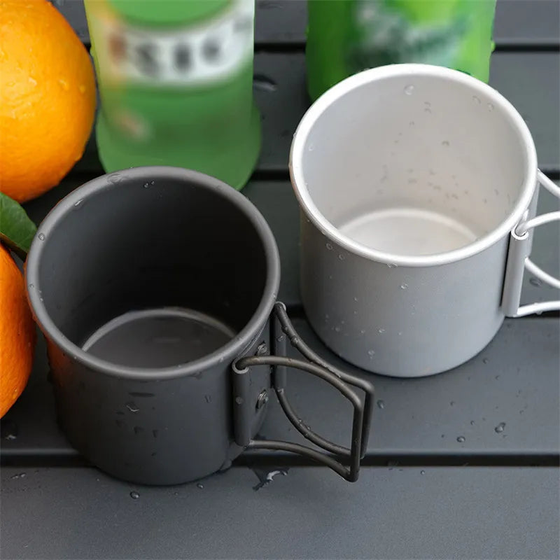 300ML Camping Mug Cup Tourist Tableware Picnic Utensils Outdoor Kitchen Equipment Travel Cooking Set Cookware Hiking