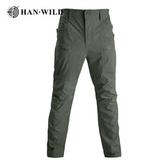 HAN WILD Outdoor Casual Uniform Combat T-shirt Men Clothing Quick Drying Tactical Pants Paintball Suit Hunting Climbing Clothes