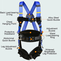 High Altitude Work Safety Harness Outdoor Rock Climbing Training Safety Belt Electrician Construction Protective Equipment