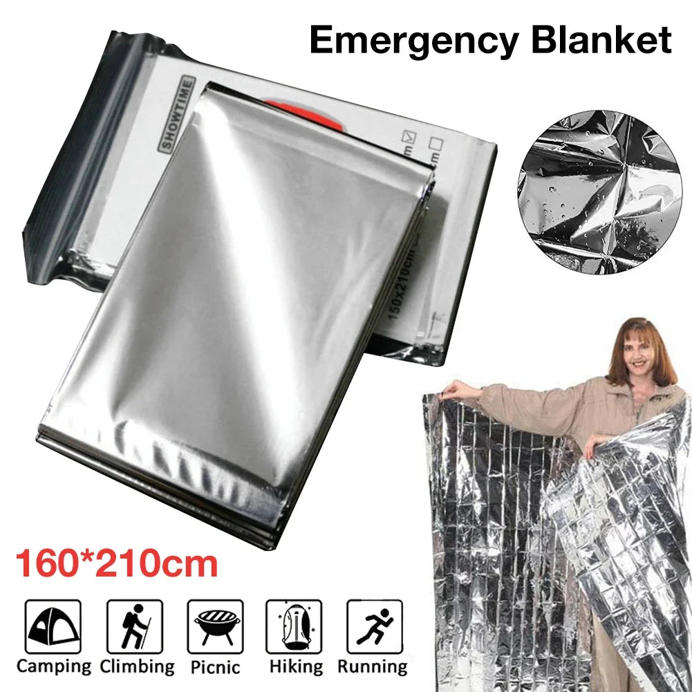 VITCOCO 160*210CM Emergency Blanket Low Temperature Rescue First Aid Kit Insulation Blanket Lifesaving Warm Insulation