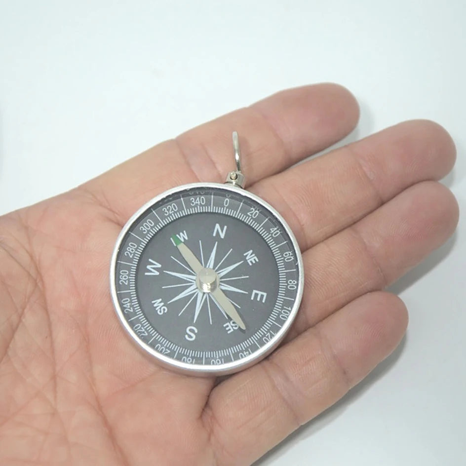 Portable Compass Aluminum Alloy Keychain Camping Trekking Hunting Hiking Survival Compass Navigation For Outdoor Activities