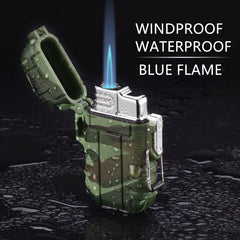 Outdoor Sports Camping Jet Lighter Windproof Waterproof Inflatable Butane USB Plasma Rechargeable Lighter Smoking Accessories