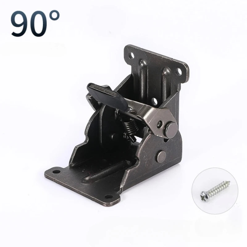 90 Degree Fittings Chair Extension Furniture Brackets Self-Locking Folding Hinge Foldable Support Frame Table Leg