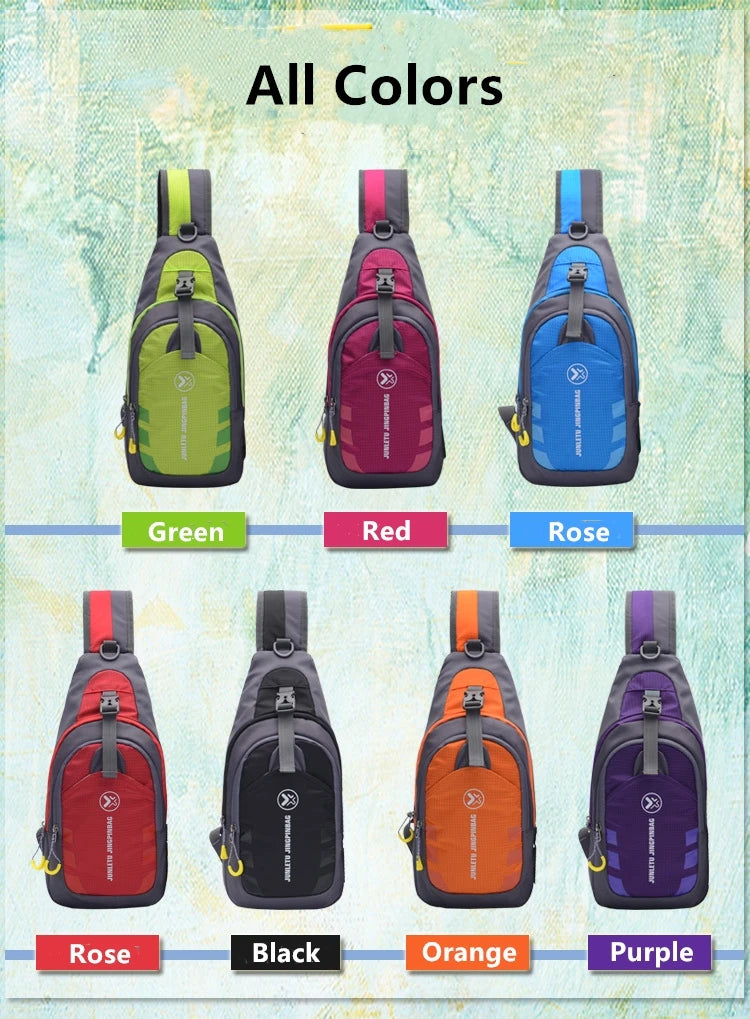 Men Travel Hiking Shoulder Bag Women Chest Backpack Sports Outdoor Computer Phone Bag Climbing Fitness Trekking Fishing Bag