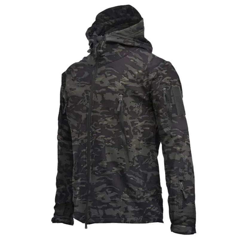 2024 fishing Outdoor Jackets Men Shark Skin Soft Shell Tactical Waterproof Windbreaker Combat Jacket Mens Hooded Bomber Coats