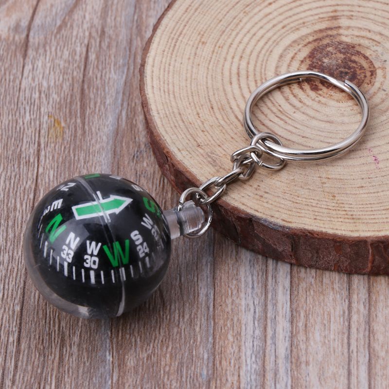 Portable Lightweight Emergency Compass Outdoor Survival Keychain Ball Compass Tool Navigation Wild Tool For Hiking Camping