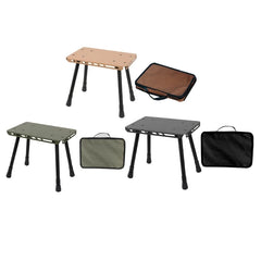 2 in 1 Folding Table Stool Camping Outdoor Practical Small Table Aluminum Alloys Folding Small Chair for Camping Picnics