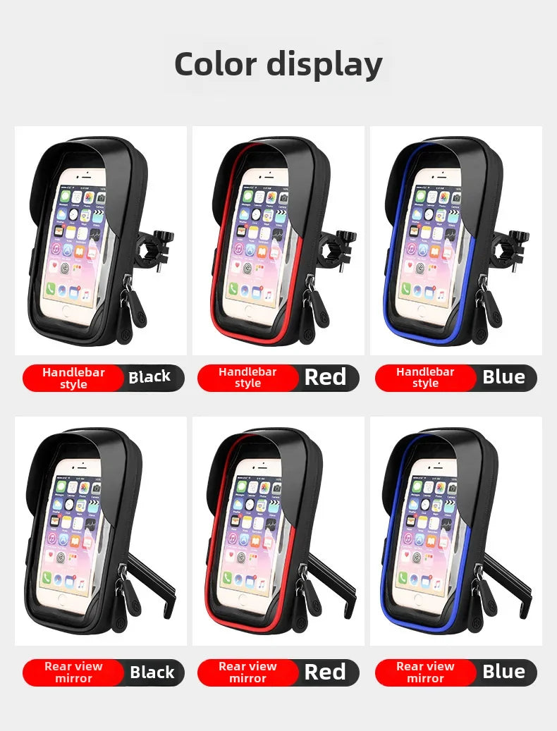 Multifunctional Phone Holder Bag Takeaway Touch Screen Bag Waterproof Bicycle Bag Shockproof Motorcycle Riding Navigation Bra...