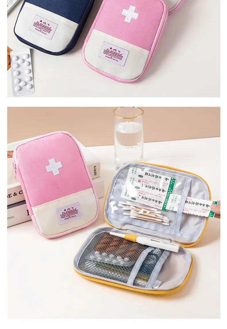 3 Pcs/set Portable Medical Storage Bag Camping Emergency First Aid Kit Organizer Home Outdoor Travel Pill Case