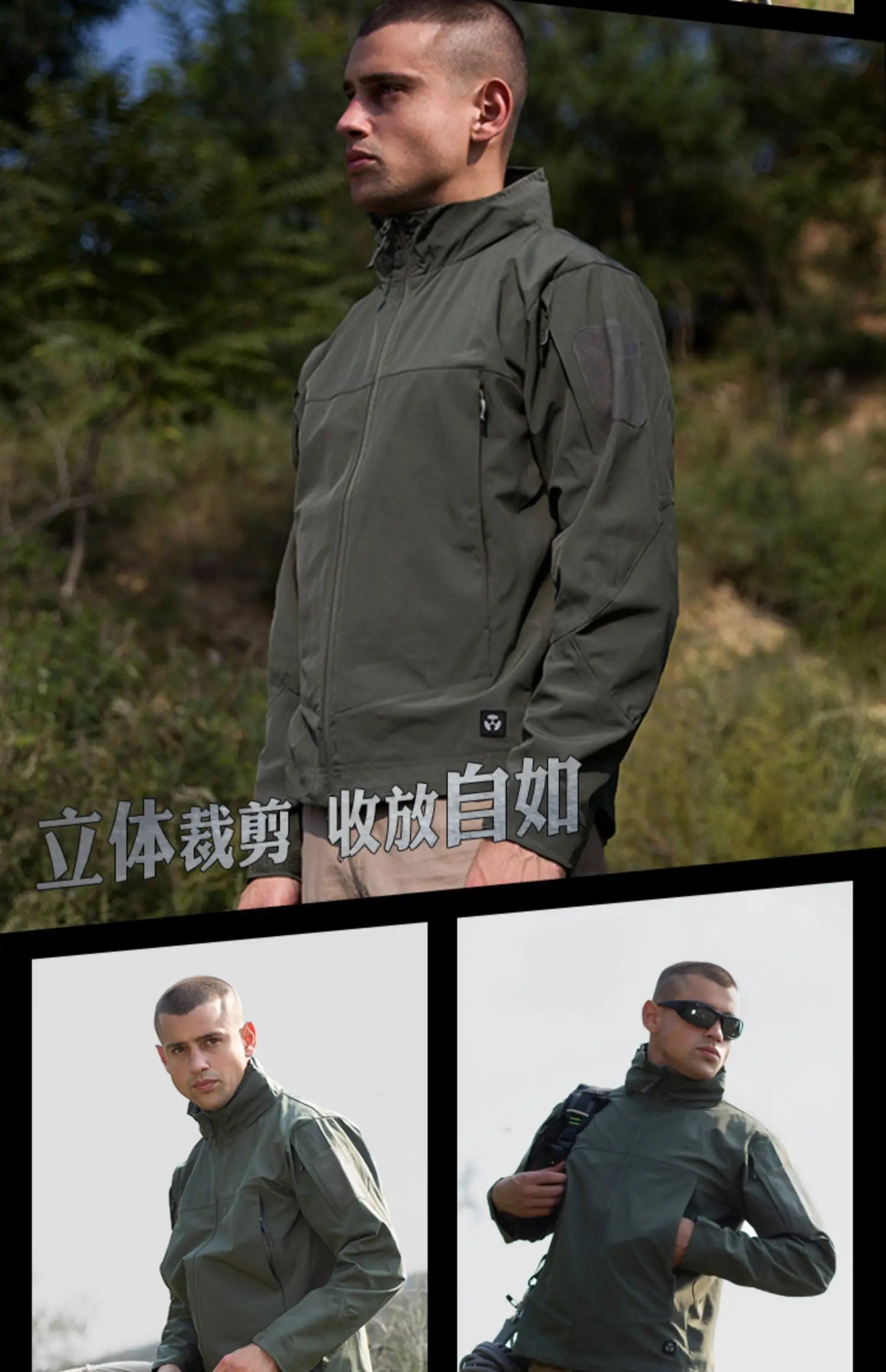 Waterproof Soft Shell Tactical Jacket Men's Autumn Winter Warm Fleece Windbreaker Coat Outdoor Mountain Climbing Hiking Jackets