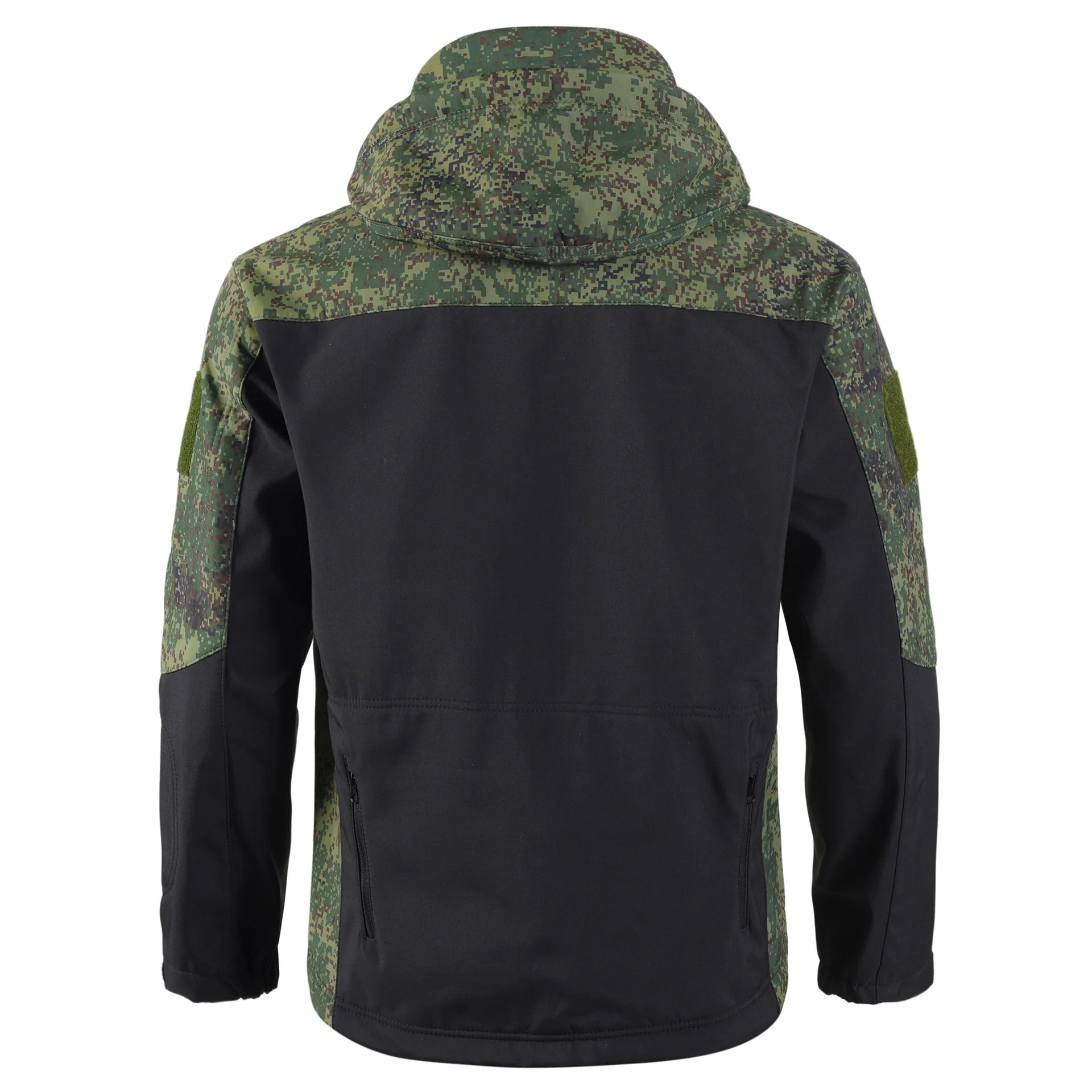 New Patchwork Soft Shell Tactical Hooded Jackets Mens Outdoor Waterproof Multiple Pockets Fleece Windbreak Male Caots Autumn