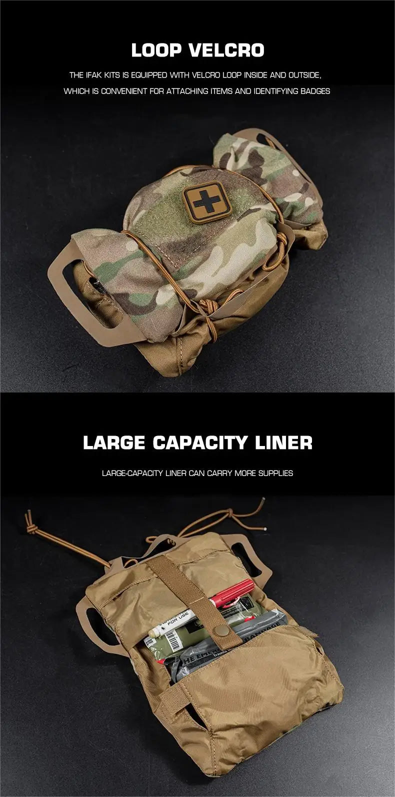 Rapid Deployment First-aid Kit  Tactical Molle Medical Pouch IFAK Kits Outdoor Hunting Military Emergency Survival Bag